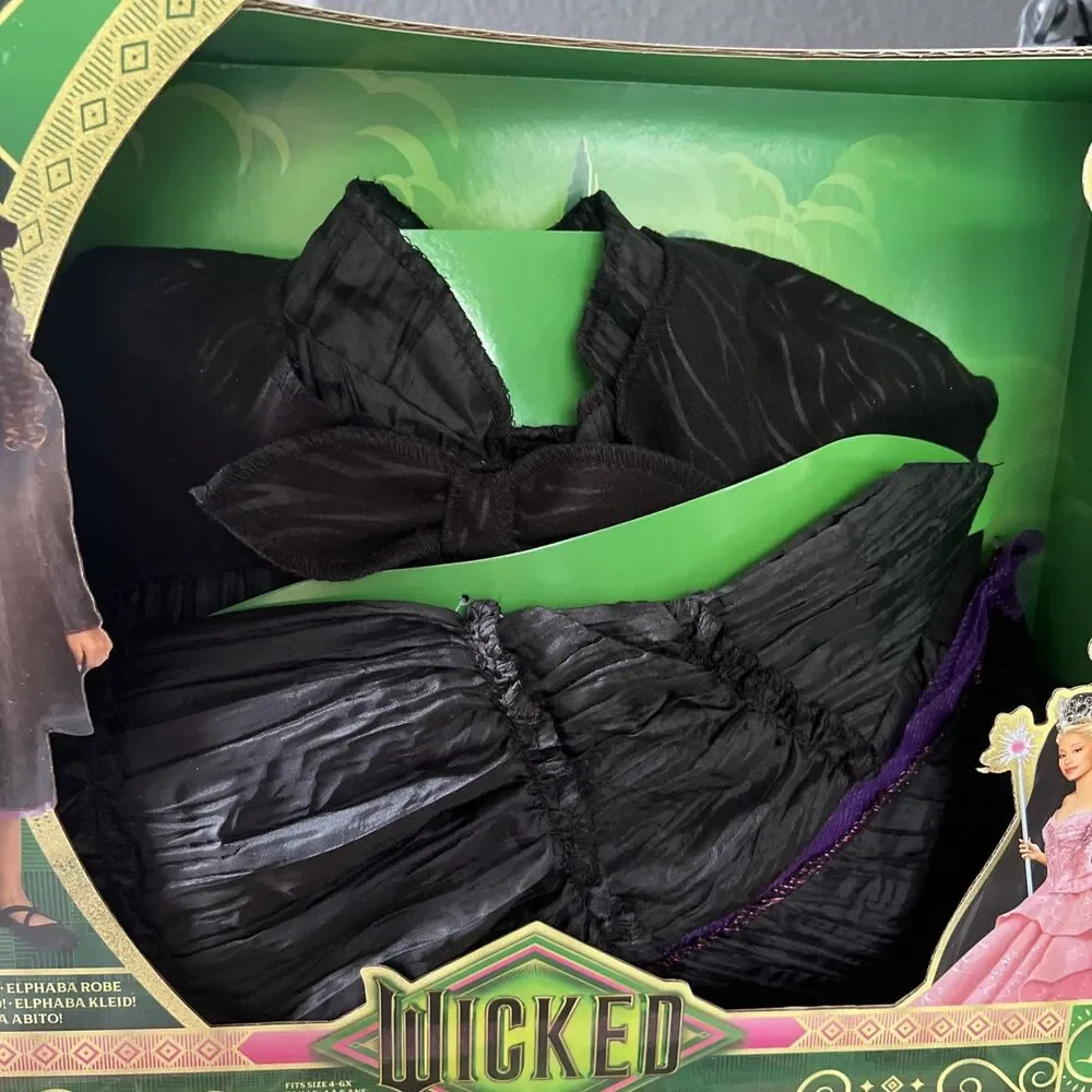 Wicked Deluxe Elphaba Black Defying Gravity Dress Up Set Size 4/6x Same Day Ship